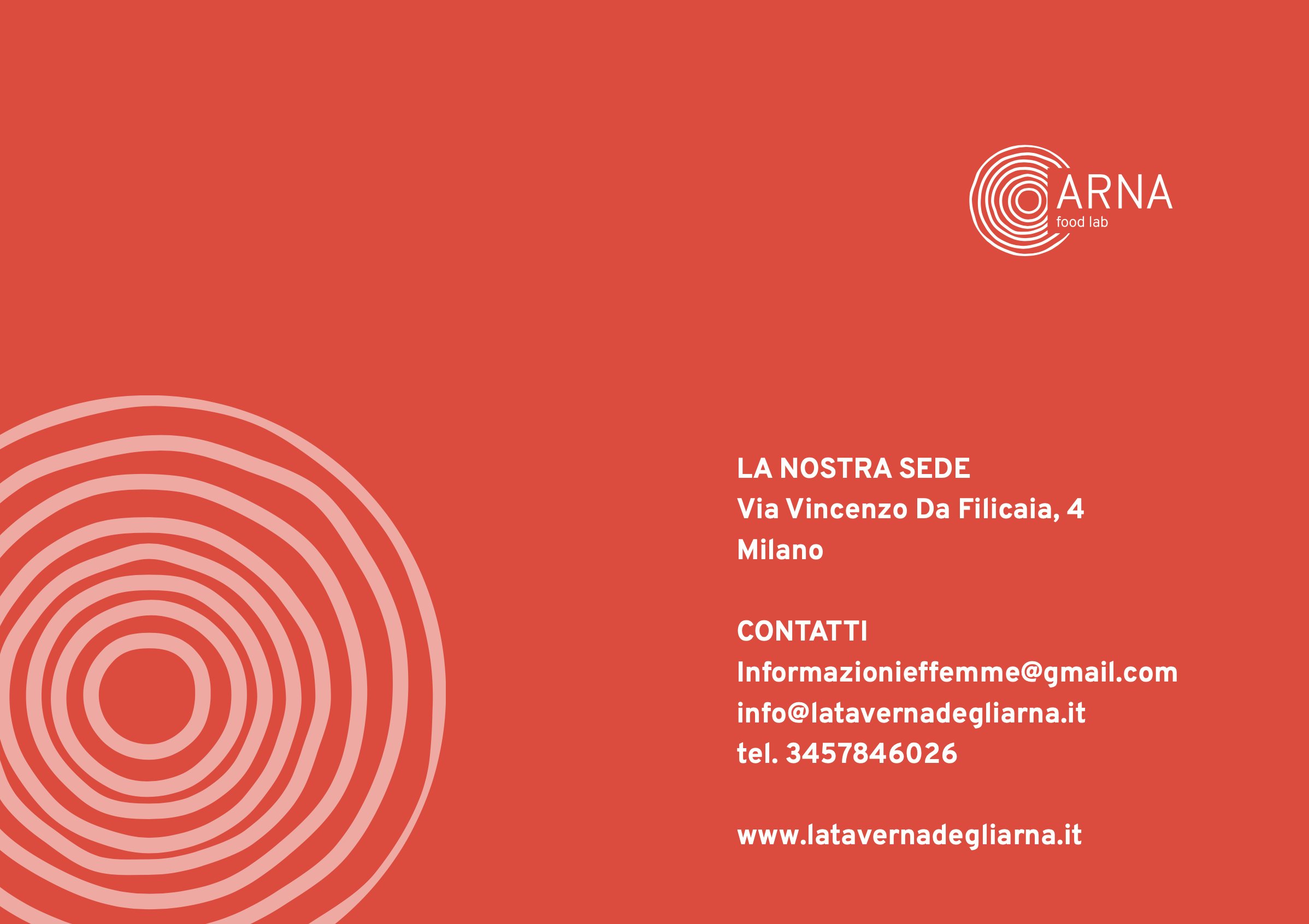 Arna food lab progetto di Marzia W. Riva e Ferdinando A. Giannone La taverna degli Arna via v. da filicaia 4 Milano