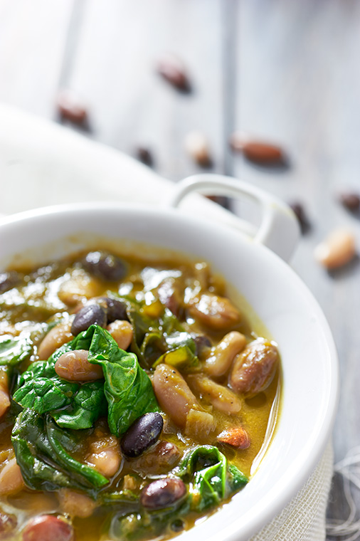 fagiolata agli spinaci e zucca