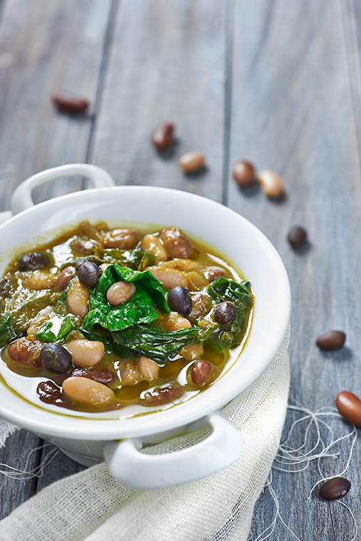 fagiolata agli spinaci e zucca