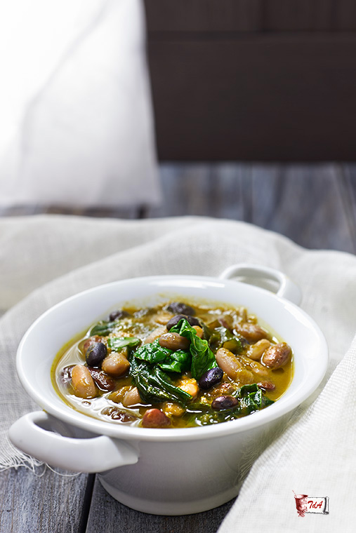 fagiolata agli spinaci e zucca