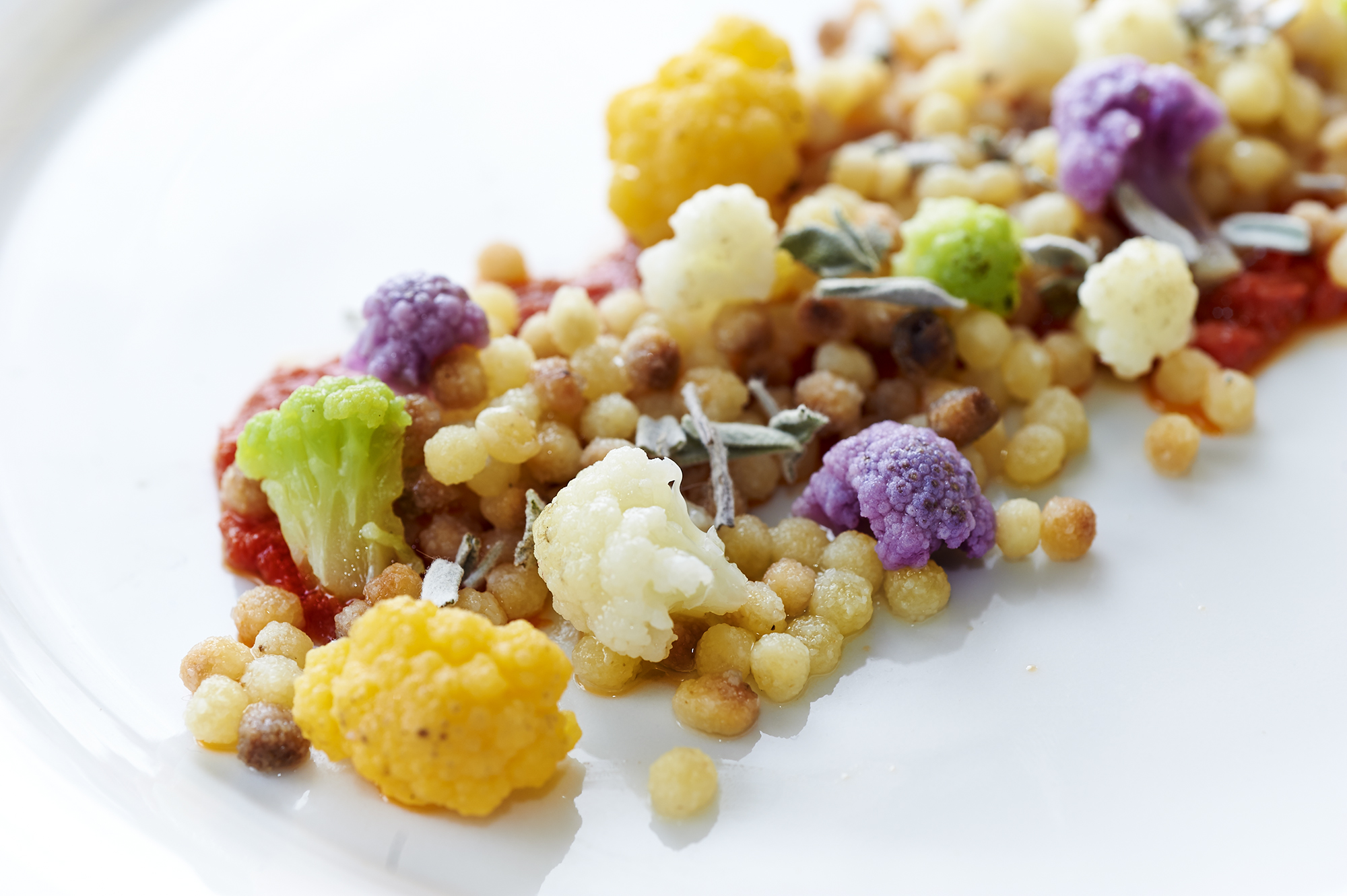 fregola ai cavolfiori con pesto rosso