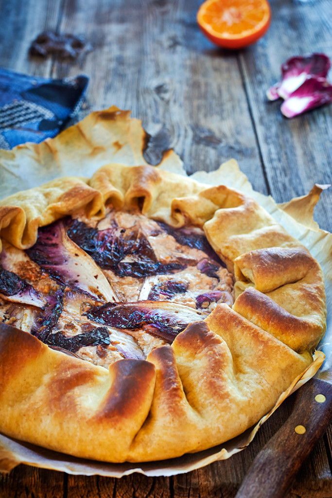 torta di radicchio e tofu al mandarino