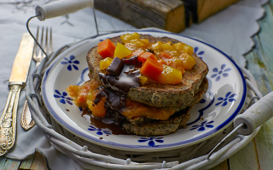 pancake di saraceno con zucca allo zenzero