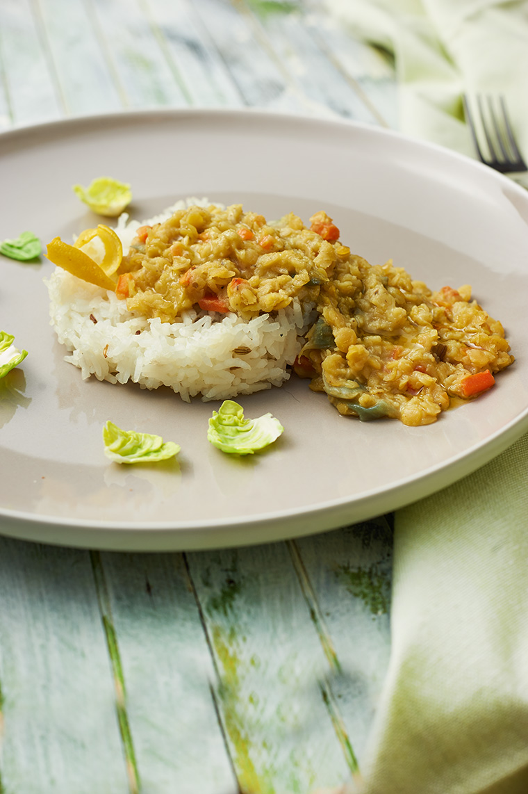 curry di lenticchie e cocco