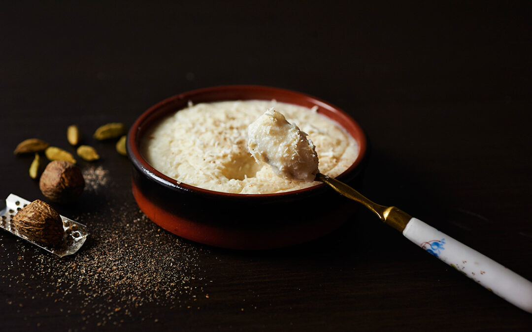 cremoso di cocco alla noce moscata e cardamomo