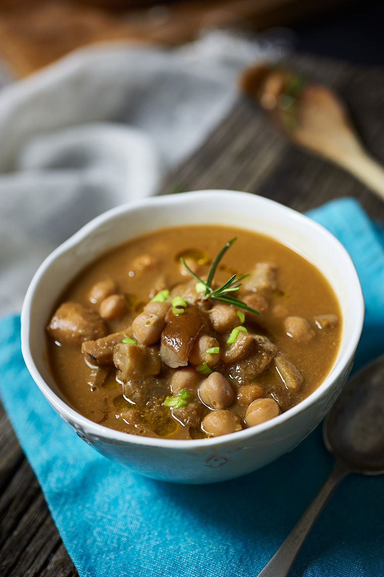 zuppa di ceci e porcini