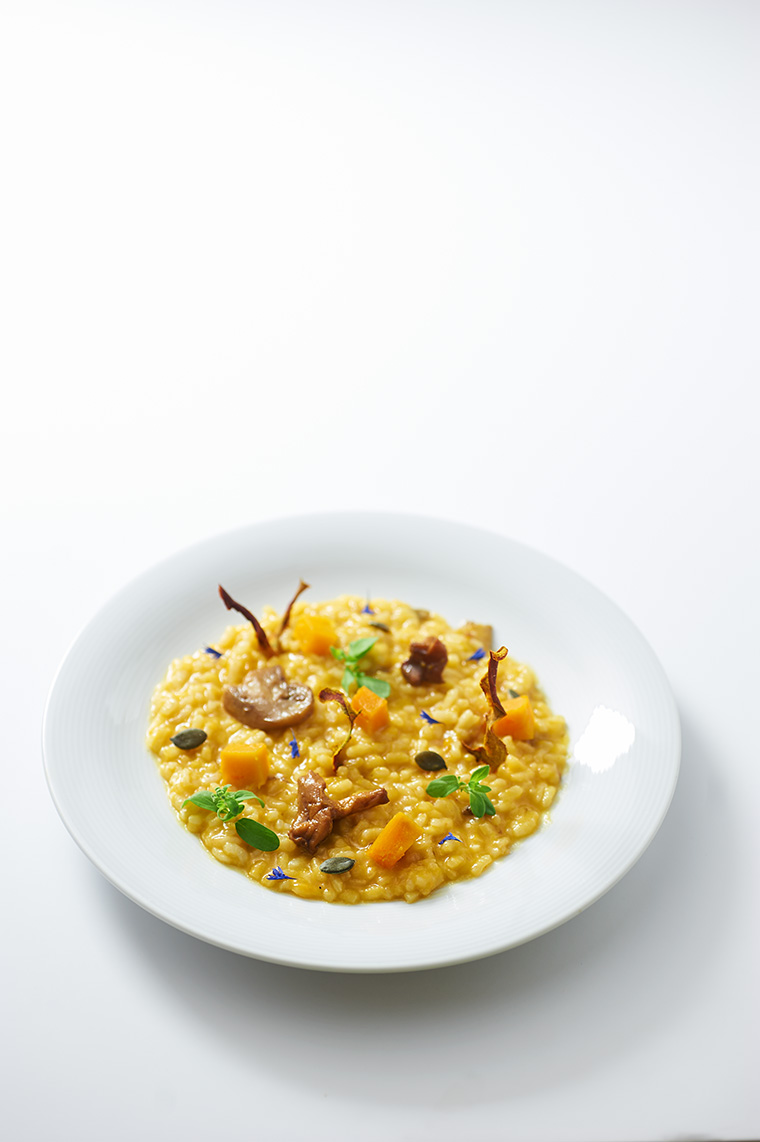 risotto di zucca e funghi antispreco