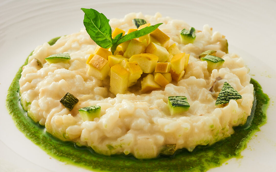 risotto alle zucchine e basilico