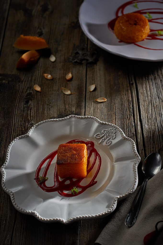flan-di-zucca-con-salsa-di-melagrana